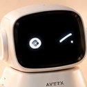 Concept render of the robot with a winking expression.